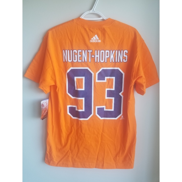 NWT - ADIDAS EDMONTON OILERS CRESTED NAME TSHIRT - Picture 2 of 6